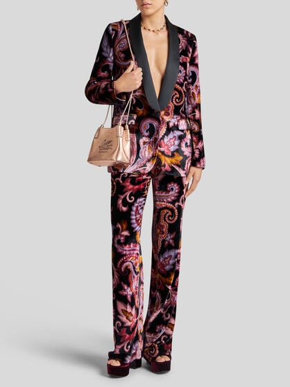 PAISLEY VELVET TROUSERS