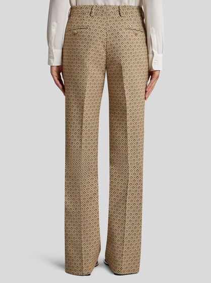 COTTON TROUSERS WITH MEDALLIONS AND FLOWERS