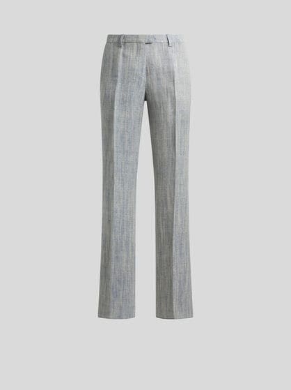 LINEN-BLEND TROUSERS