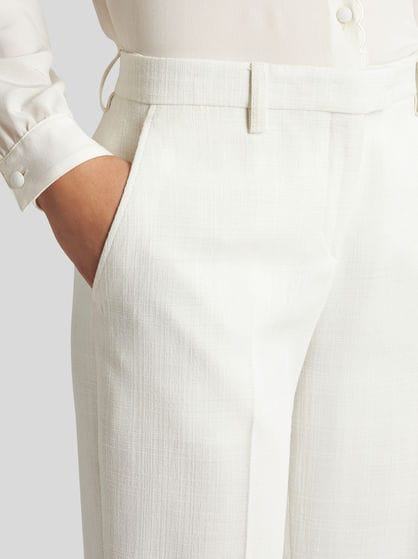 SLUB FABRIC TROUSERS