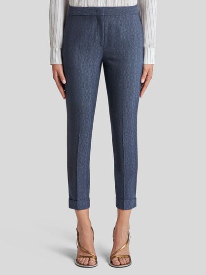 CROPPED WOOL TROUSERS