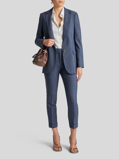 CROPPED WOOL TROUSERS