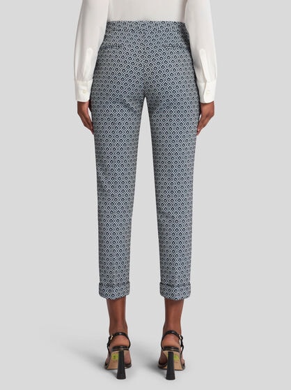 COTTON TROUSERS WITH MEDALLIONS AND FLOWERS