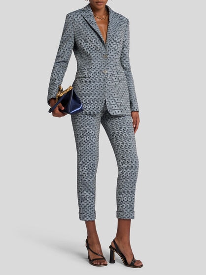 COTTON TROUSERS WITH MEDALLIONS AND FLOWERS