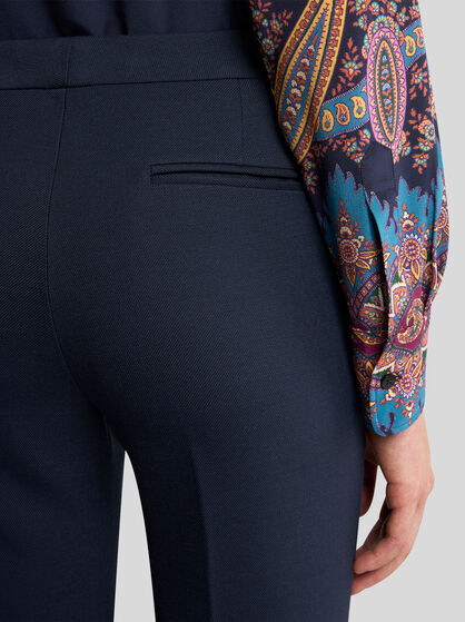 CROPPED WOOL-BLEND TROUSERS
