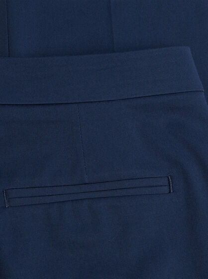 CROPPED STRETCH COTTON TROUSERS