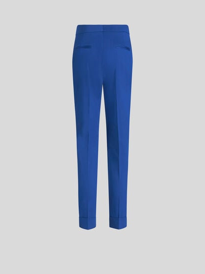 CROPPED STRETCH COTTON TROUSERS