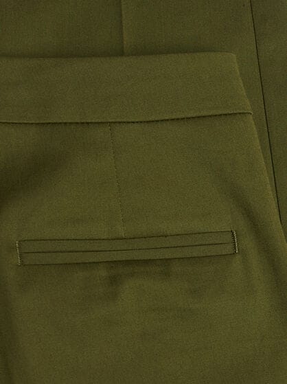 CROPPED STRETCH COTTON TROUSERS
