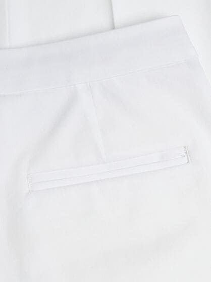 CROPPED STRETCH COTTON TROUSERS