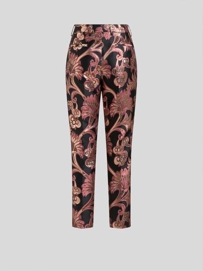 JACQUARD CIGARETTE TROUSERS