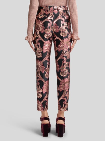JACQUARD CIGARETTE TROUSERS