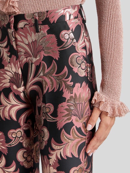 JACQUARD CIGARETTE TROUSERS
