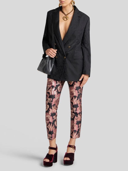 JACQUARD CIGARETTE TROUSERS