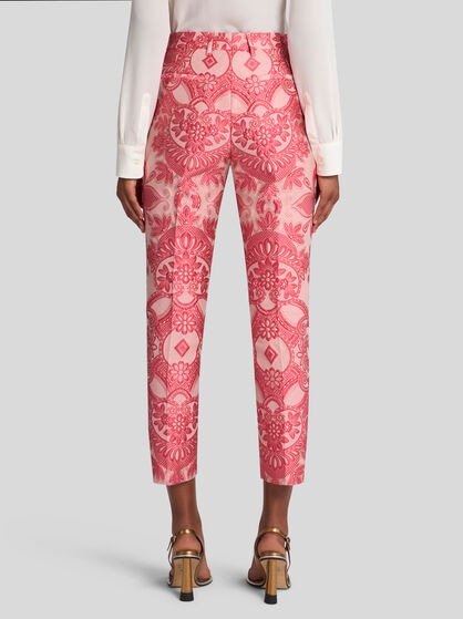 JACQUARD LACE CIGARETTE TROUSERS