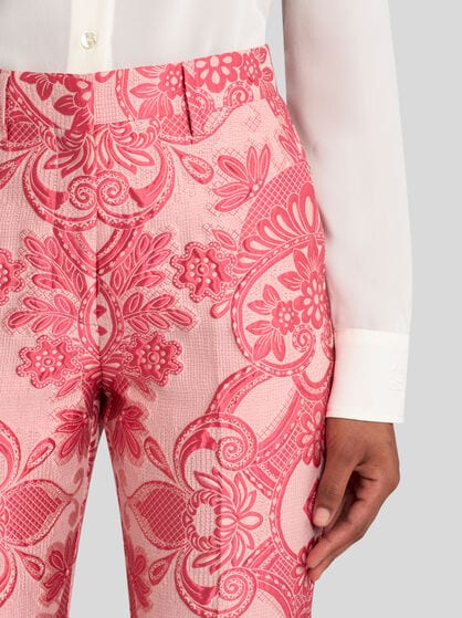 JACQUARD LACE CIGARETTE TROUSERS