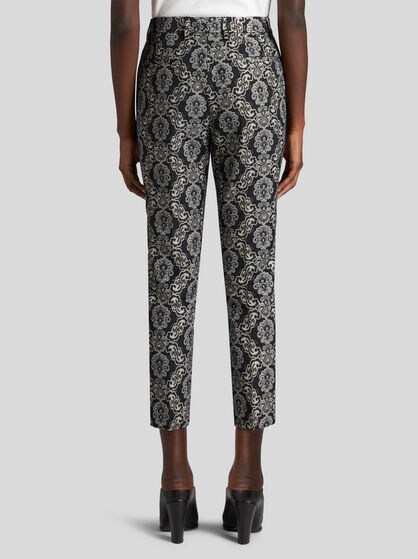 JACQUARD CIGARETTE TROUSERS