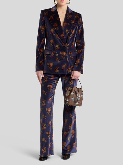 COTTON VELVET TROUSERS