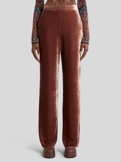 VELVET PALAZZO TROUSERS