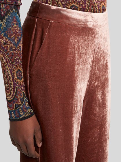 VELVET PALAZZO TROUSERS