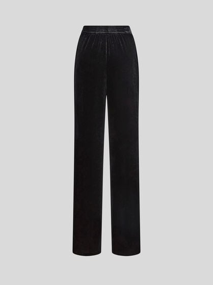 VELVET PALAZZO TROUSERS