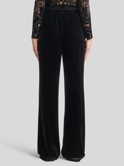 VELVET PALAZZO TROUSERS