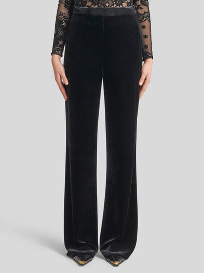 VELVET PALAZZO TROUSERS