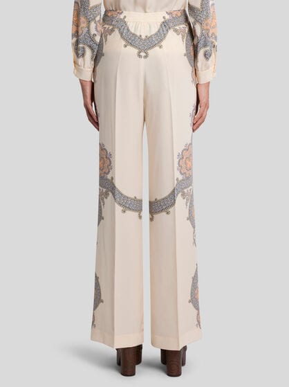 YEAR OF SNAKE SILK PALAZZO TROUSERS