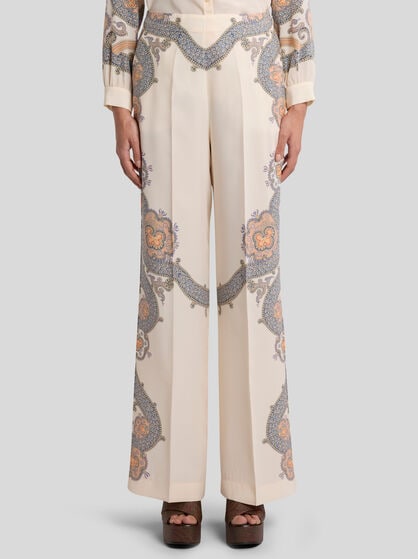 YEAR OF SNAKE SILK PALAZZO TROUSERS