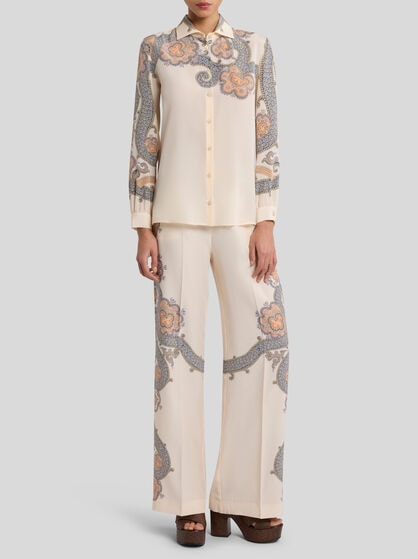 YEAR OF SNAKE SILK PALAZZO TROUSERS