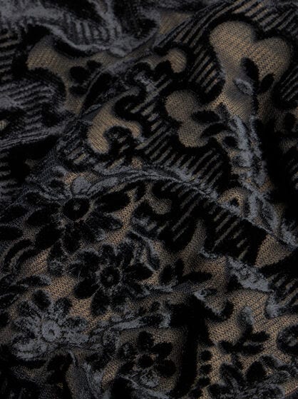 TULLE AND JACQUARD VELVET TROUSERS