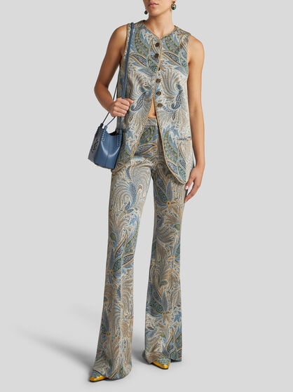 PAISLEY JACQUARD TROUSERS