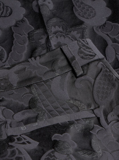 TONE-ON-TONE JACQUARD TROUSERS