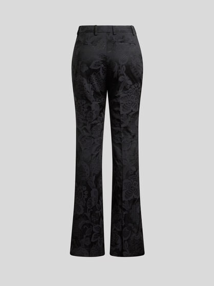 TONE-ON-TONE JACQUARD TROUSERS