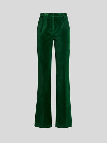 COTTON VELVET TROUSERS