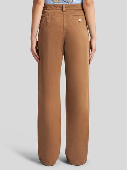 PLAIN-COLOURED WIDE-LEG TROUSERS