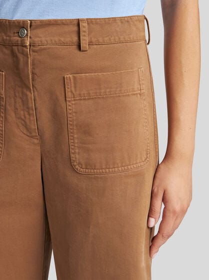 PLAIN-COLOURED WIDE-LEG TROUSERS