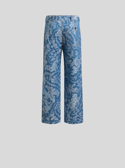JACQUARD TROUSERS WITH SHAPED POCKETS