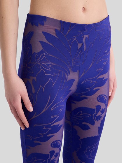 BURNOUT STRETCH JERSEY FLARED TROUSERS