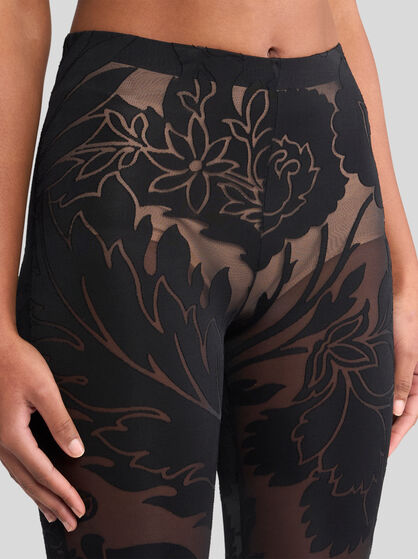 BURNOUT STRETCH JERSEY FLARED TROUSERS