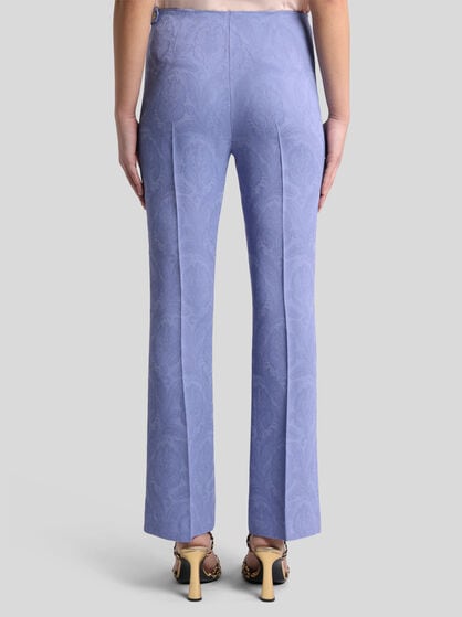 CADY JACQUARD TROUSERS
