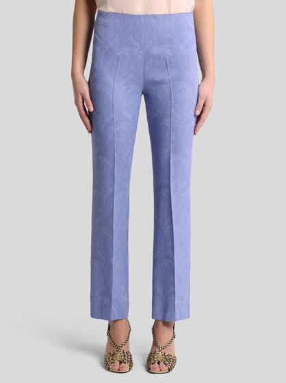 CADY JACQUARD TROUSERS