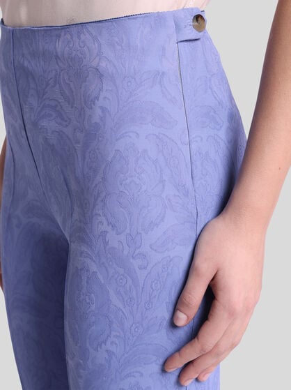 CADY JACQUARD TROUSERS