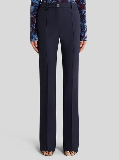 FIT-AND-FLARE TROUSERS