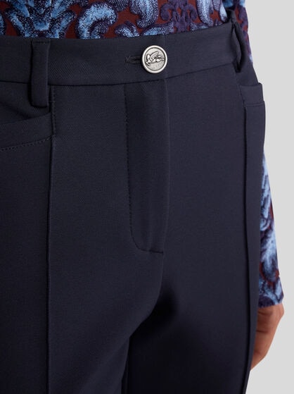 FIT-AND-FLARE TROUSERS