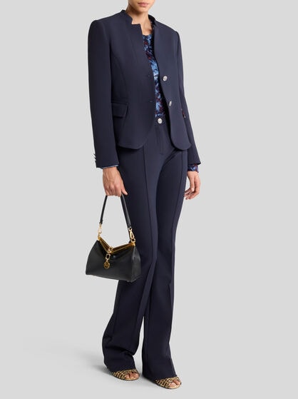 FIT-AND-FLARE TROUSERS