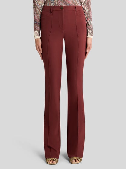 FIT-AND-FLARE TROUSERS
