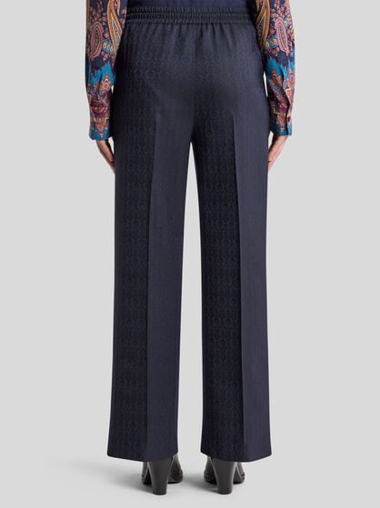 WOOL JACQUARD JOGGING TROUSERS