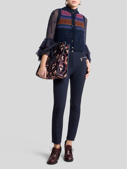 SLIM-FIT TROUSERS WITH ZIP