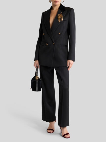 WIDE-LEG WOOL TROUSERS WITH BELT
