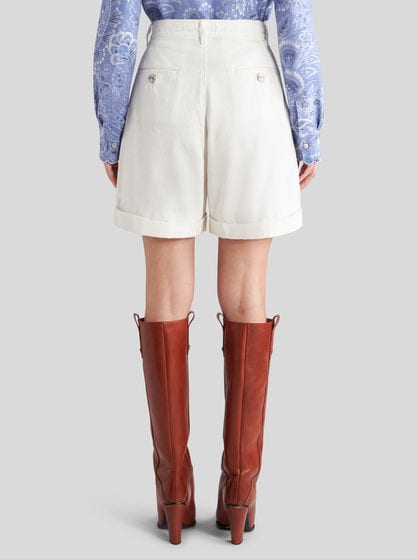 COTTON BERMUDA SHORTS WITH BUTTONS